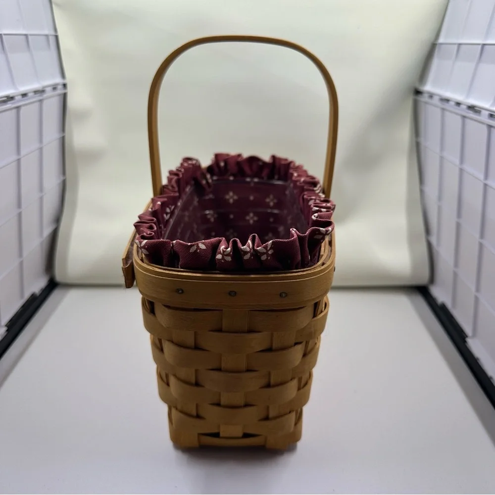 Longaberger Candle‎ Basket Traditional Red Liner + Protector